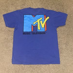 Dumbgood Brand MTV T Shirt Blue/Purple Size Large